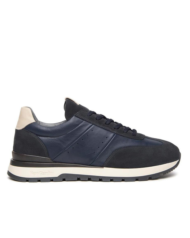 Nero Giardini Sneakers Bassa Uomo in Pelle Blu - MARIO SPATARELLA
