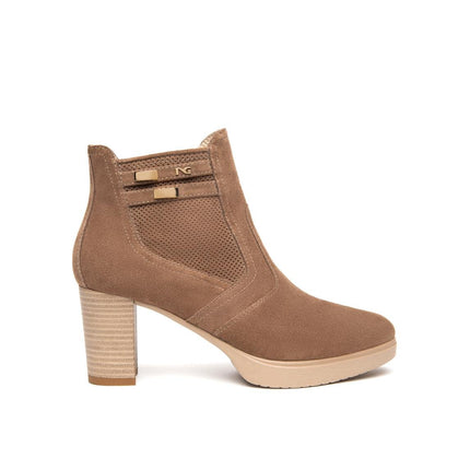 NeroGiardini Stivaletti Donna con Tacco e Plateau in Camoscio Mou - MARIO SPATARELLA