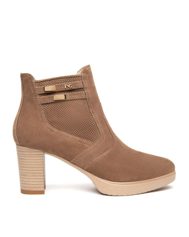 NeroGiardini Stivaletti Donna con Tacco e Plateau in Camoscio Mou - MARIO SPATARELLA