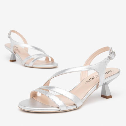 Nero Giardini Sandali Donna Tacco Svasato in Pelle Argento E513222DE ARGENTO 700 Nero Giardini 