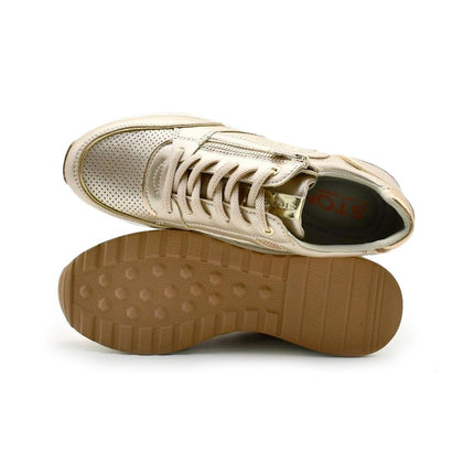 Stonefly Sneackers Donna con Zeppa in Pelle Taupe - MARIO SPATARELLA