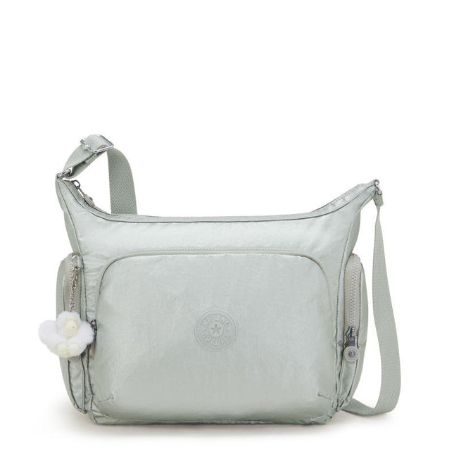 Borse Tracolla Multitasche Metallic Argento GABB NEW BRIGHT METALLIC Kipling 