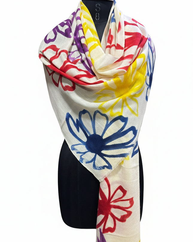 Foulard Spatarella in Cashmere Fantasia Multicolore FLOWER FLOWER 1 Spatarella 