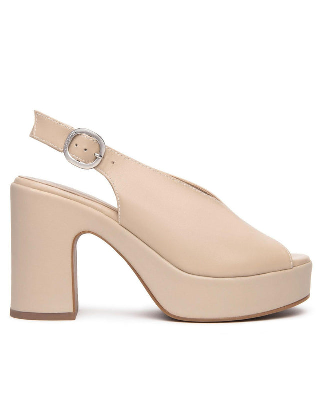 Nero Giardini Sandali Donna Spuntato con Tacco e Plateau in Pelle Lino - MARIO SPATARELLA