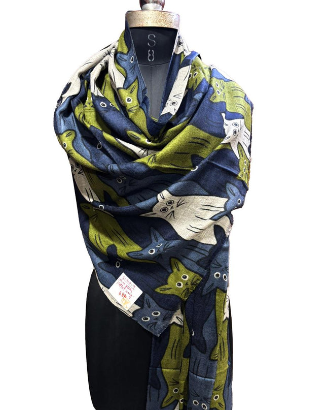 Foulard Spatarella in Cashmere Fantasia Multicolore GATTI CAT 1 Spatarella 