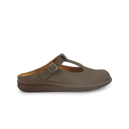 Jungla Sandalo Sabot Donna con Cinturino in Pelle Taupe - MARIO SPATARELLA