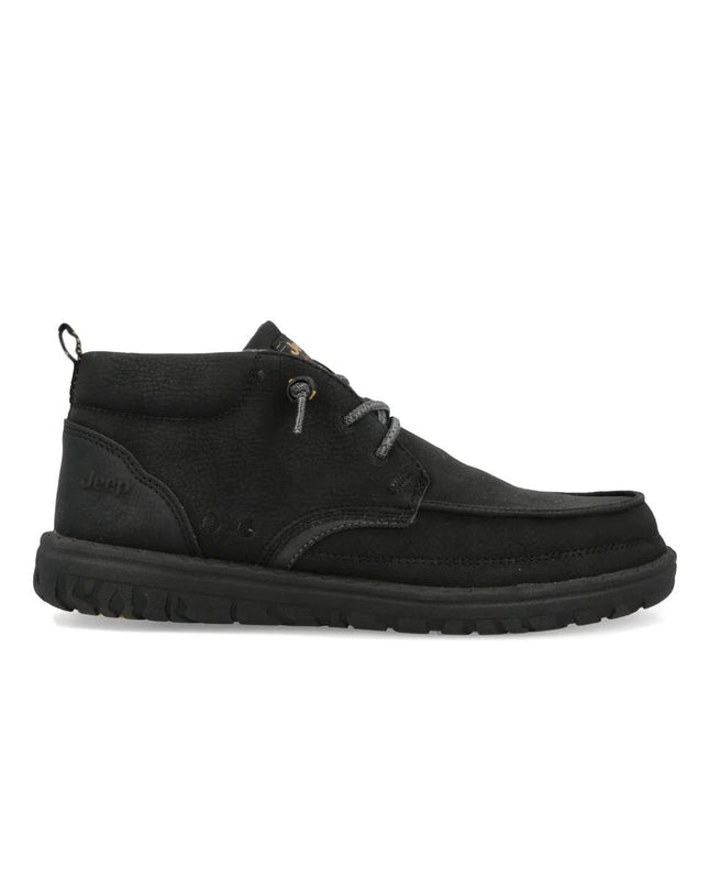 Jeep Polacchine Uomo in Ecopelle Nero SAMOA MID BLACK Jeep Footwear 