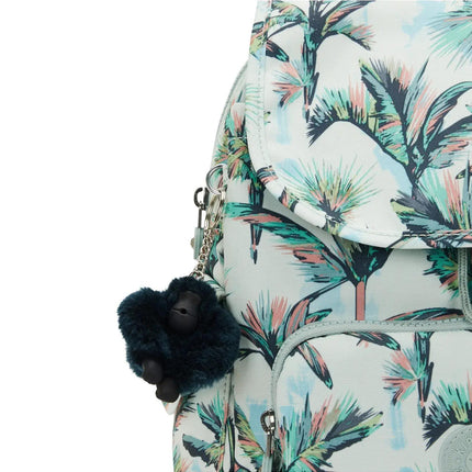 Kipling Zaino Multitasche in Tessuto Fantasia More Palm Trees CITY PACK ZIP S MORE PALM TREES Kipling 