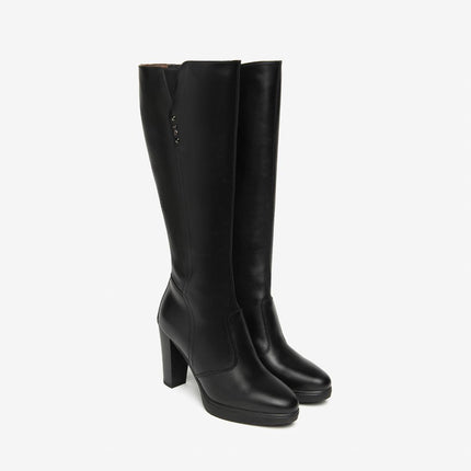 Nero Giardini Stivali Donna con Tacco e Plateau in Pelle Nero I514610D NERO 100 Nero Giardini 
