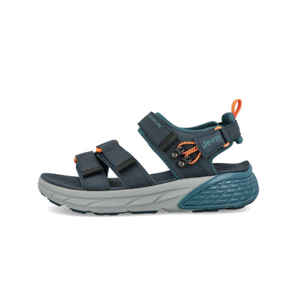 Jeep Sandali Uomo con Doppio Velcro in Tessuto Blu GROOVE SANDAL NAVY Jeep Footwear 