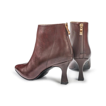 Exe Stivaletti Donna con Zip al Tallone in Ecopelle Marrone K1103 BROWN Exe 