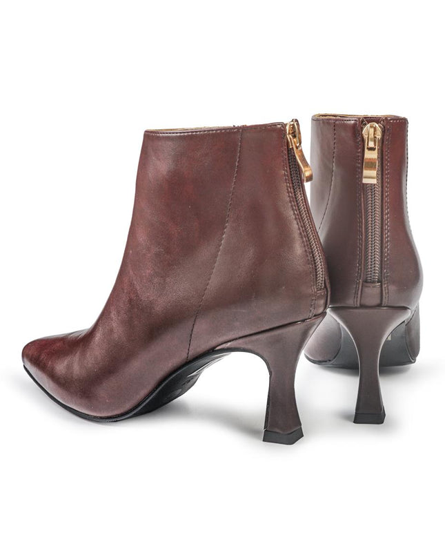 Exe Stivaletti Donna con Zip al Tallone in Ecopelle Marrone K1103 BROWN Exe 