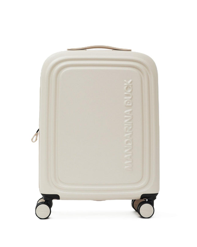 Mandarina Duck Trolley Cabina Bagaglio a Mano Espandibile 4 Ruote White Moka SZV24 LOGODUCK WHITE MOKA Mandarina Duck 