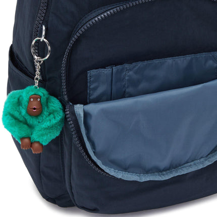Zaino Porta Computer 11 Pollici Blu SEOUL S BLUE GREEN BLOCK Kipling 