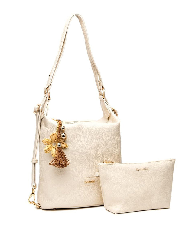 NeroGiardini Borsa Zaino Trasformabile in Pelle Panna E644142D PANNA 704 Nero Giardini Borse 