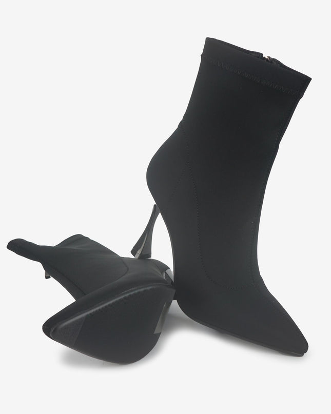 Stivaletto Tessuto Elastico Punta Nero 545 MAYPO BLACK Exe 