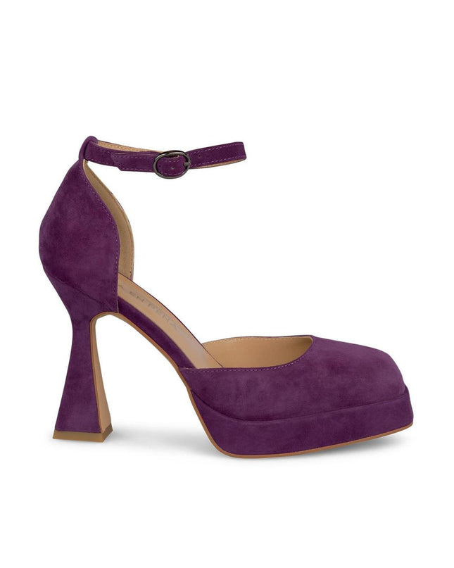 Decolletè Tacco Alto Plateau Camoscio Viola I23290 VIOLET Alma en Pena 