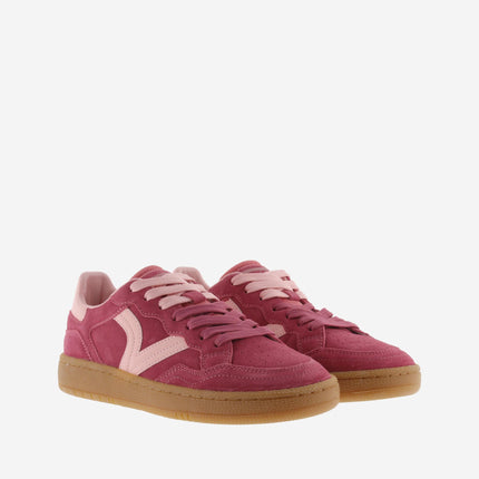 Victoria Sneakers Bassa Donna in Pelle Fucsia - MARIO SPATARELLA