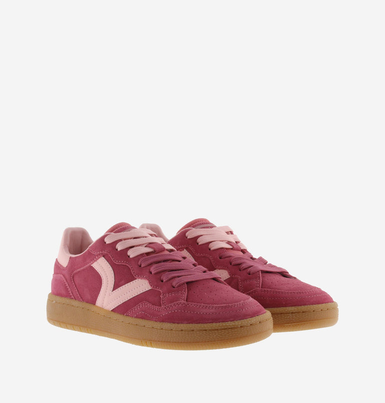 Victoria Sneakers Bassa Donna in Pelle Fucsia - MARIO SPATARELLA