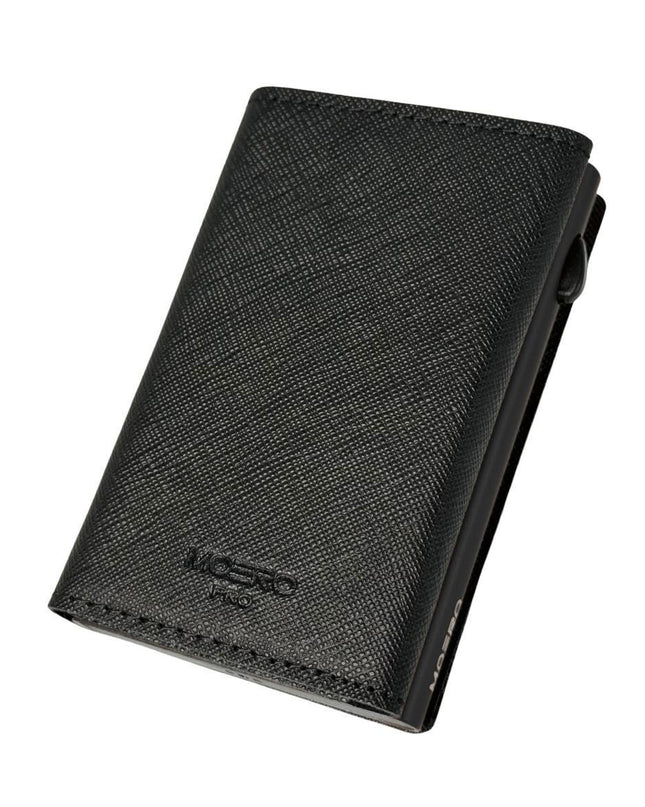 Moero Pro Saffiano Black Zip Portafoglio Slim - MARIO SPATARELLA