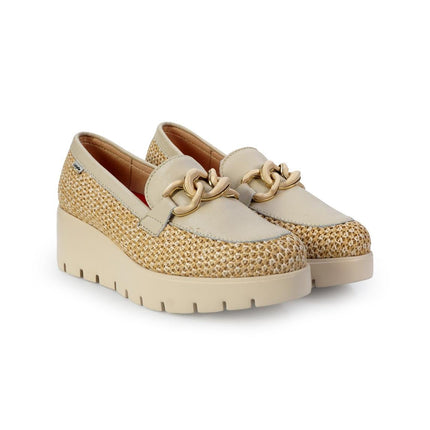 Callaghan Mocassini Donna con Zeppa in Pelle Latte - MARIO SPATARELLA
