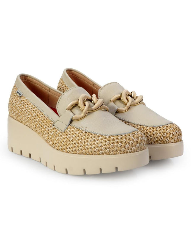 Callaghan Mocassini Donna con Zeppa in Pelle Latte 32123 AMAL LECHE Callaghan 