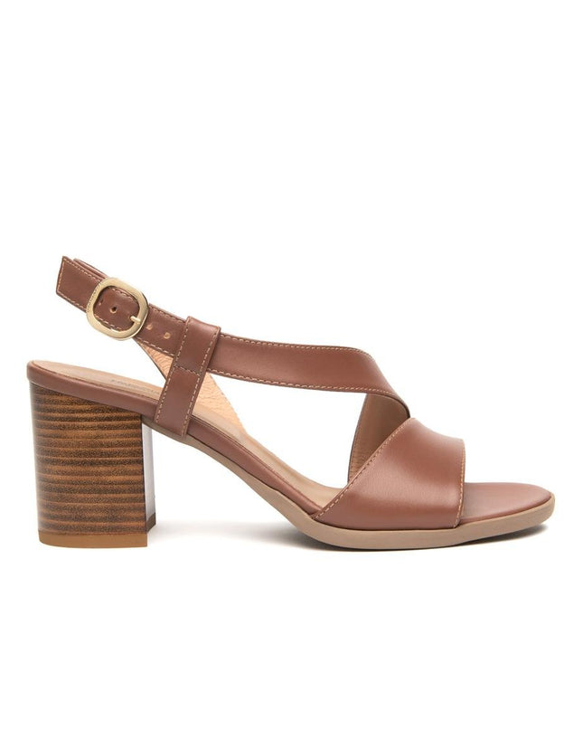 NeroGiardini Sandali con Tacco in Pelle Cuoio - MARIO SPATARELLA