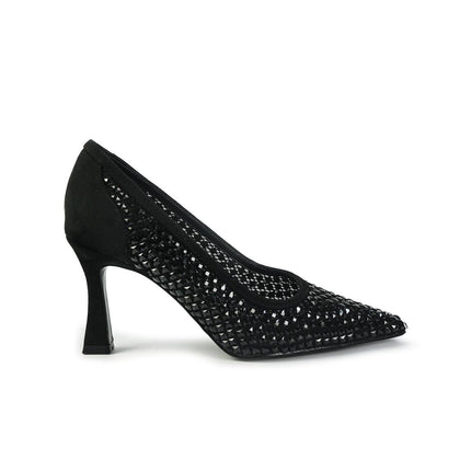 Exe Decollete Strass Gioiello Tacco Alto Nero LAMINA 255 BLACK Exe 