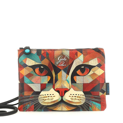 Gabs Pochette con Tracolla in Pelle Loves Animals Gatto Rosso BEYONCE TG M GATTO ROSSO Gabs 