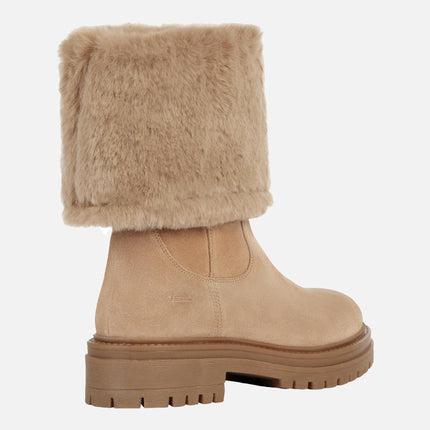 Stivali Donna Camoscio Beige D04HRM IRIDEA TOFFEE Geox 