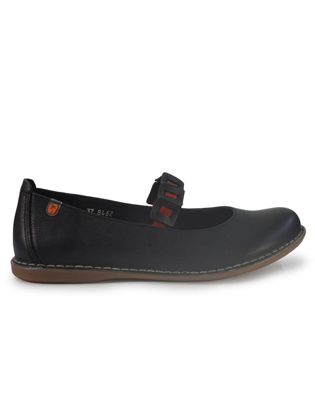 Jungla Ballerina Donna con Elastico in Pelle Nera 8462 BLACK Jungla 