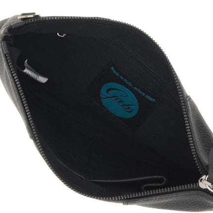 Gabs Pochette in Pelle Nera con Tracolla - MARIO SPATARELLA