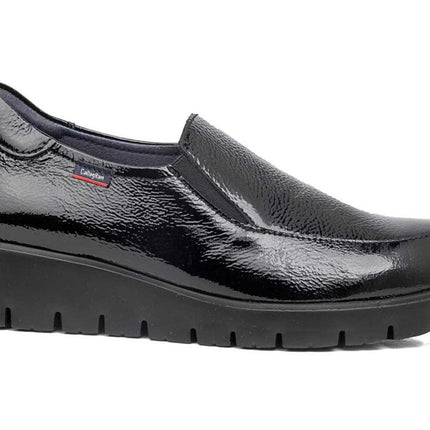Mocassini Slipon Donna Zeppa Nero 89878 HAMAN BLACK Callaghan 
