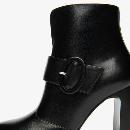 Nero Giardini Stivaletti Donna con Fibbia in Pelle Nero - MARIO SPATARELLA