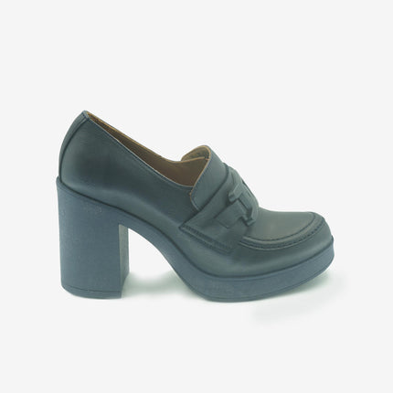 Mocassini Donna Tacco Alto Z3201 NAVY Bueno 