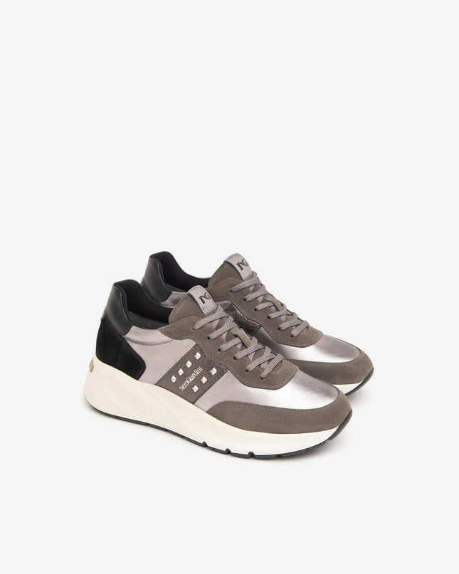 Sneakers Donna Zeppa Multicolor Cemento I411521D CEMENTO 120 Nero Giardini 