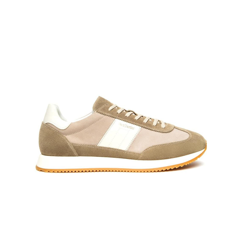 NeroGiardini Sneakers Bassa Uomo in Pelle e Camoscio Talpa - MARIO SPATARELLA