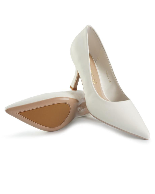 Francesco Milano Decollete a Punta in Pelle Bianco Sposa A08-01A GHIACCIO Francesco Milano 