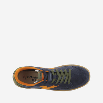 Victoria Sneakers Uomo Bassa in Pelle Blu Multi 8806111 SMASH U MARINO Victoria 