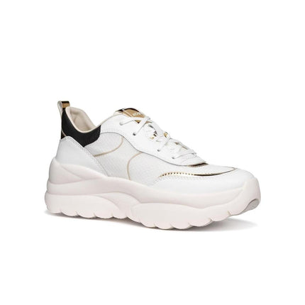 Geox Sneakers Donna Xtors con Zeppa in Tessuto Bianco D651FB XTORS WHITE GOLD Geox 
