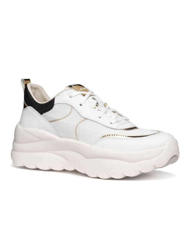 Geox Sneakers Donna Xtors con Zeppa in Tessuto Bianco D651FB XTORS WHITE GOLD Geox 