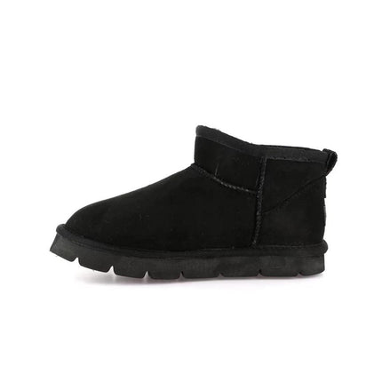 Short Sheepskin Boot Ultra Mini Nero - MARIO SPATARELLA