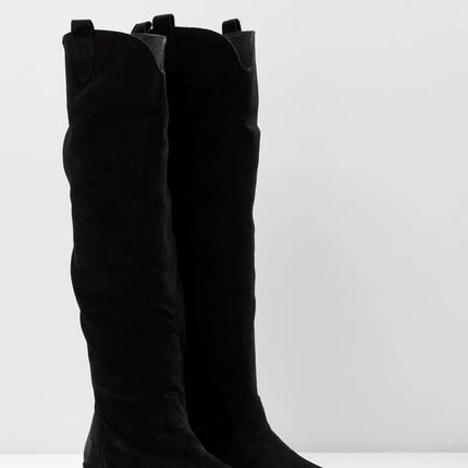 Texano Donna Camoscio Nero - MARIO SPATARELLA