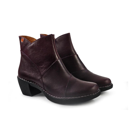 Jungla Stivaletti Donna con Tacco in Pelle Viola 7518 VIOLA Jungla 