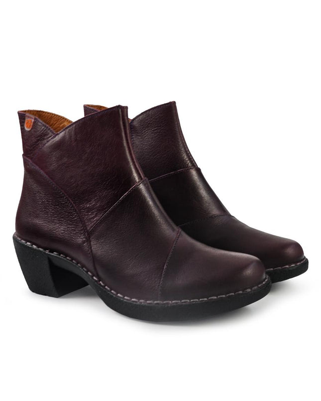 Jungla Stivaletti Donna con Tacco in Pelle Viola 7518 VIOLA Jungla 
