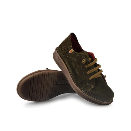 Jungla Scarpe Basse Donna con Lacci Elastici in Pelle Muschio 7582 MUSGO Jungla 