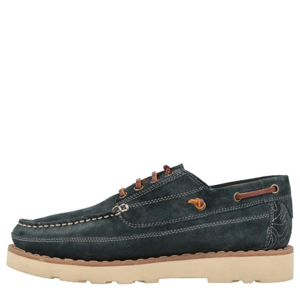 Barca Scarpa Uomo Camoscio Blu - MARIO SPATARELLA