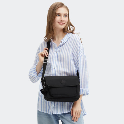 Kipling Borse con Tracolla Multitasche in Tessuto Black Noir DALMA B BLACK NOIR Kipling 
