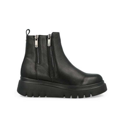 Impronte Stivaletti Donna con Zeppa in Pelle Nero - MARIO SPATARELLA