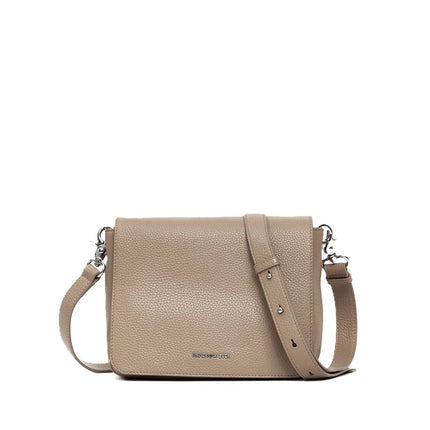 Mandarina Duck Borsa in Pelle Taupe con Patta e Tracolla FZT69 MELLOW LEATHER TAUPE Mandarina Duck 